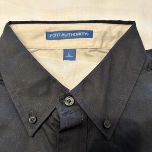 Port Authority Black Button-Down Collar Dress Shirt